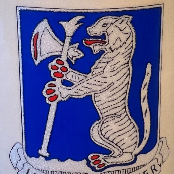 Beer Stein U.S. Army 77th Armor Regiment Unit Crest ~ STEEL TIGER ~ Battle Ax - Picture 4 of 16
